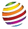 RH Zeitpersonal Logo Kugel in Regenbogenfarben